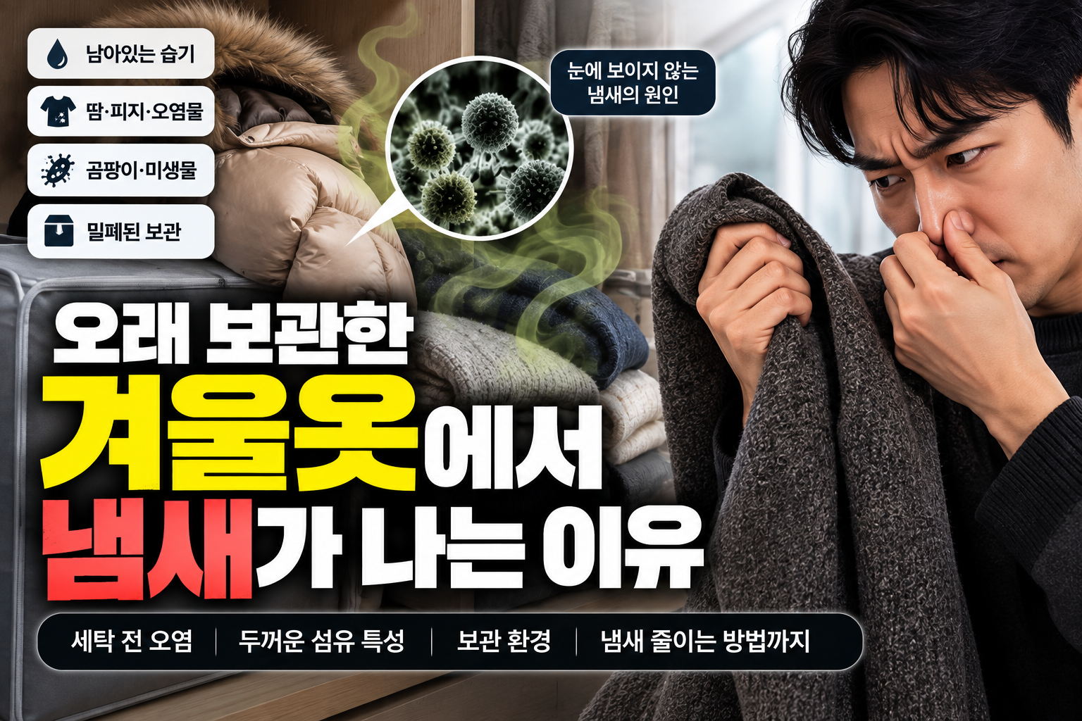 오래 보관한 겨울옷에서 냄새가 나는 이유와 올바른 보관법