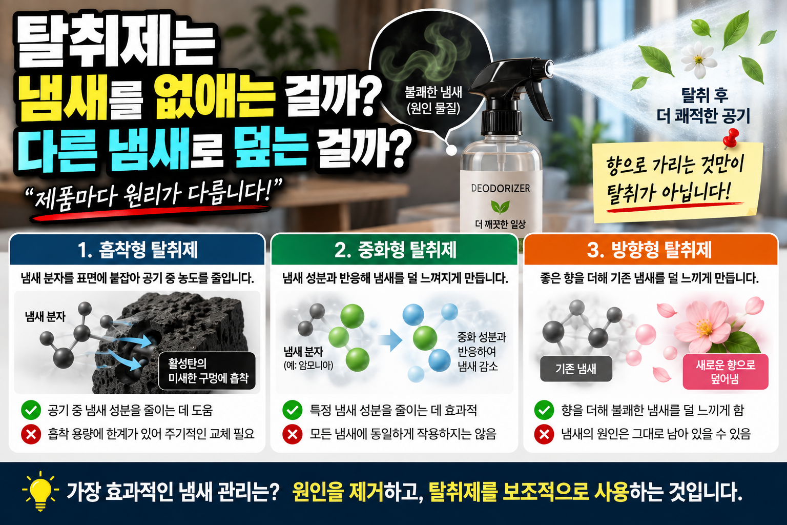 탈취제 원리 한눈에 보기